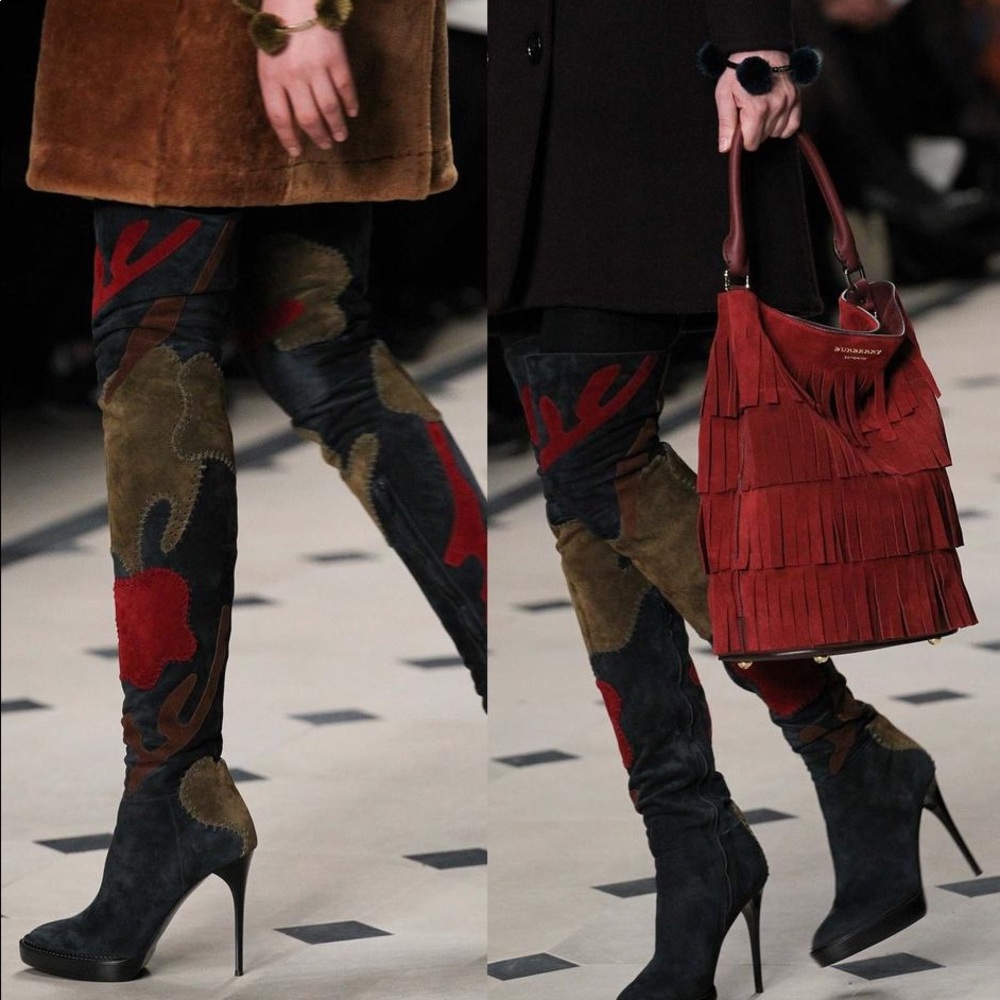 Burberry Prorsum Allison Over-the-knee Suede Boots